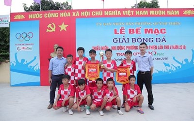 HQ PAINT, NHÀ TÀI TRỢ GIẢI BÓNG ĐÁ THIẾU NIÊN - NHI ĐỒNG QUỲNH THIỆN LẦN THỨ V / 2018